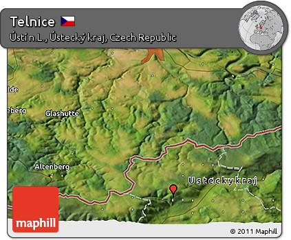 Satellite 3D Map of Telnice