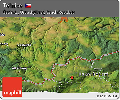 Satellite 3D Map of Telnice