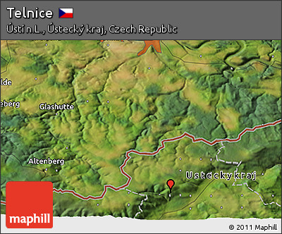 Satellite 3D Map of Telnice