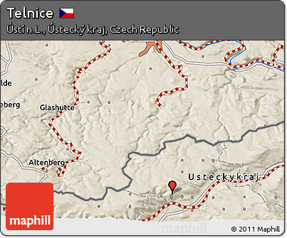 Shaded Relief 3D Map of Telnice