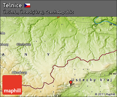 Physical Map of Telnice