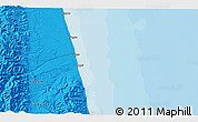 Political 3D Map of the area around 50° 55' 47" N, 143° 43' 29" E