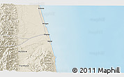 Shaded Relief 3D Map of the area around 50° 55' 47" N, 143° 43' 29" E
