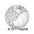 Outline Map of the Area around 50° 55' 47" N, 143° 43' 29" E, rectangular outline
