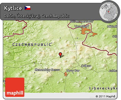 Physical 3D Map of Kytlice