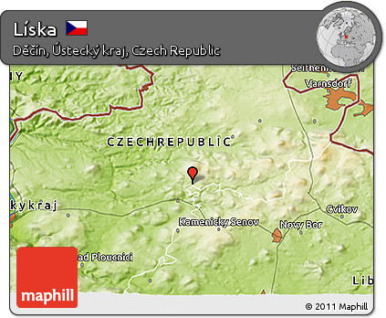 Physical 3D Map of Líska
