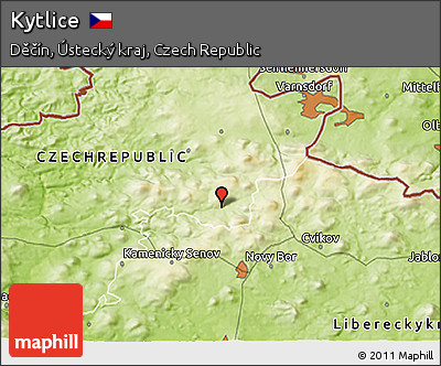 Physical 3D Map of Kytlice