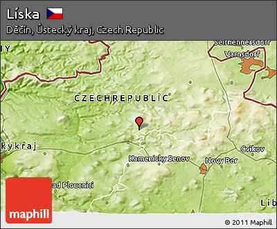 Physical 3D Map of Líska