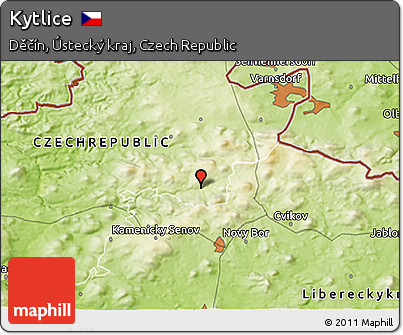 Physical 3D Map of Kytlice