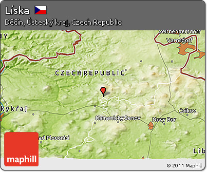 Physical 3D Map of Líska