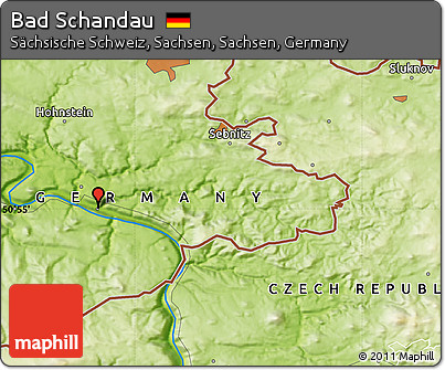 Physical Map of Bad Schandau