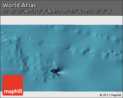 Satellite 3D Map of the Area around 50° 55' 47" N, 151° 13' 29" W