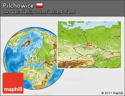 Physical Location Map of Pilchowice
