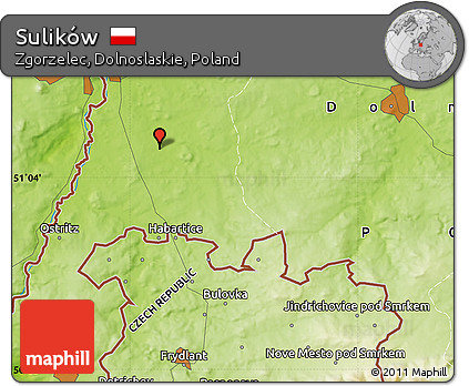 Physical Map of Sulików
