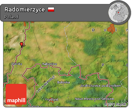 Satellite Map of Radomierzyce