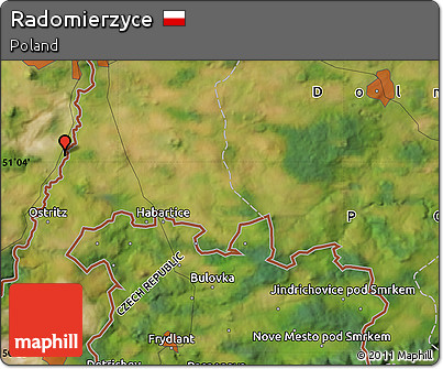 Satellite Map of Radomierzyce