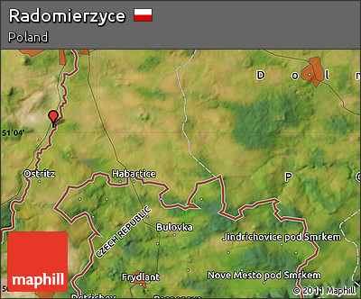 Satellite Map of Radomierzyce