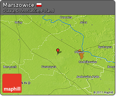 Physical 3D Map of Marszowice