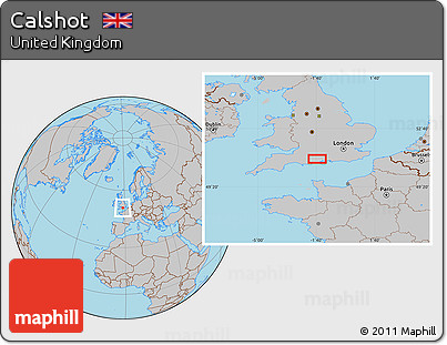 Gray Location Map of Calshot