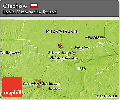 Physical 3D Map of Olechów