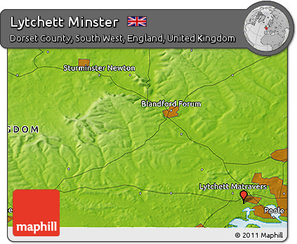 Physical 3D Map of Lytchett Minster
