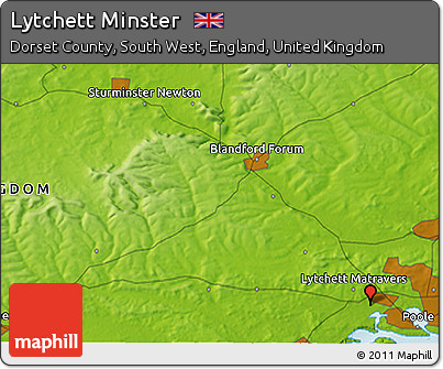 Physical 3D Map of Lytchett Minster
