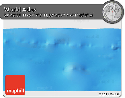Physical 3D Map of the Area around 50° 55' 47" N, 32° 13' 30" W