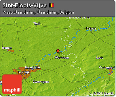 Physical 3D Map of Sint-Eloois-Vijve
