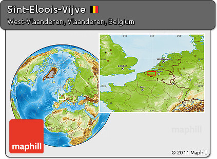 Physical Location Map of Sint-Eloois-Vijve
