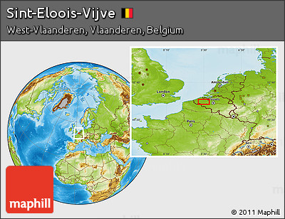 Physical Location Map of Sint-Eloois-Vijve