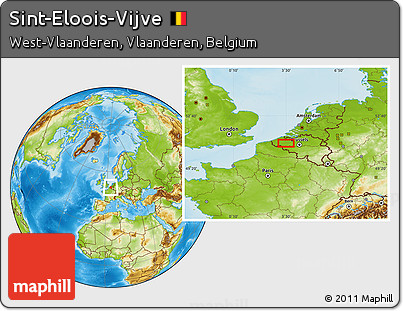 Physical Location Map of Sint-Eloois-Vijve