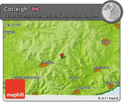 Physical 3D Map of Cotleigh