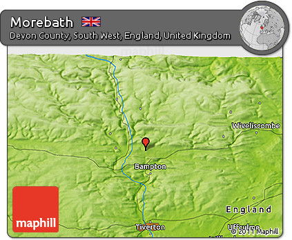 Physical 3D Map of Morebath