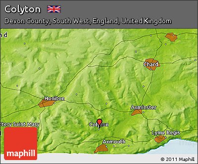 Physical 3D Map of Colyton