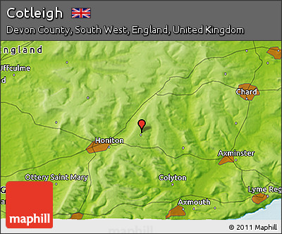 Physical 3D Map of Cotleigh