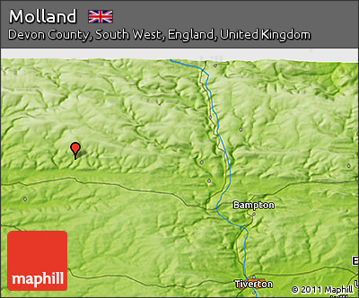 Physical 3D Map of Molland