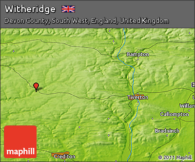Physical 3D Map of Witheridge
