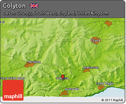 Physical 3D Map of Colyton