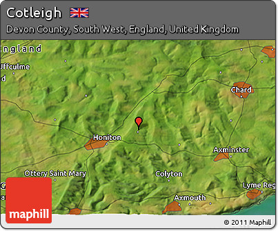 Satellite 3D Map of Cotleigh