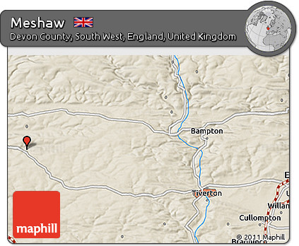 Shaded Relief 3D Map of Meshaw