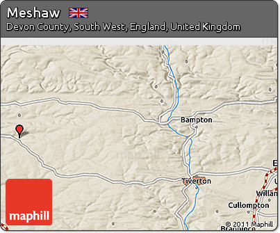 Shaded Relief 3D Map of Meshaw