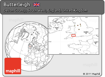 Blank Location Map of Butterleigh
