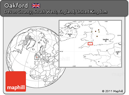 Blank Location Map of Oakford