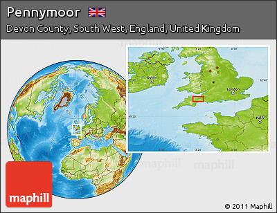 Physical Location Map of Pennymoor