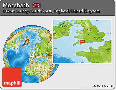 Physical Location Map of Morebath
