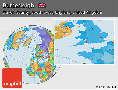 Political Location Map of Butterleigh