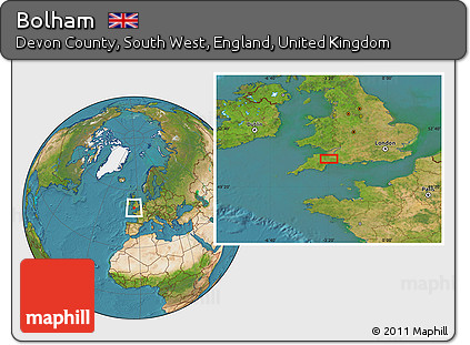 Satellite Location Map of Bolham