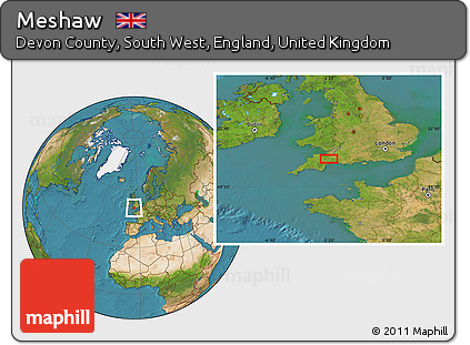 Satellite Location Map of Meshaw