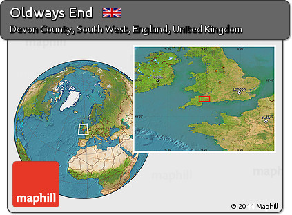Satellite Location Map of Oldways End
