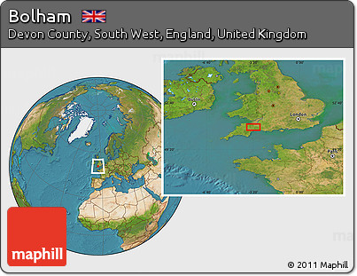 Satellite Location Map of Bolham